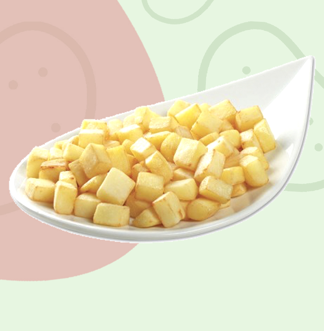 Plato patatas cubo